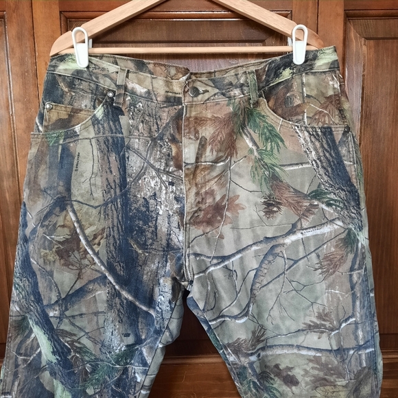 Wrangler Pro Gear RealTree Camo Quilt Lined Hunting Denim Jeans PG200AP 38×30 - Picture 2 of 14